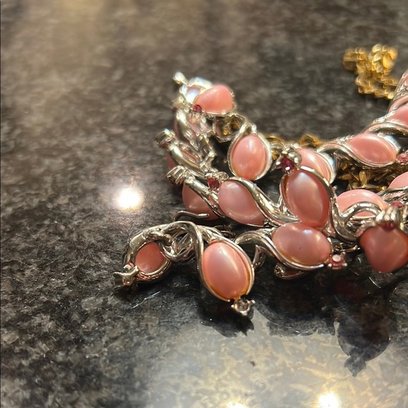 Elegant Gold and Silver Women's Necklaces Ruby Red, Sarah Cov. WA401 - Picture 5 of 5